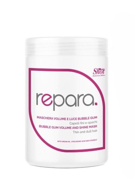 Ліпідна маска Bubble Gum для тонкого та тьмяного волосся Shot Repara Bubble Gum Volume Mask, 1000 ml - 1